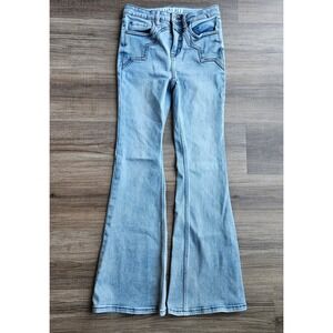 Idyllwind Jeans Womens 2 Light Blue Flare Miranda Lambert High Rise Bell Bottoms